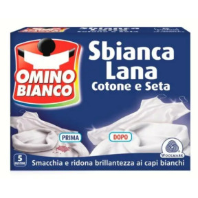 Отбеливатель и пятновыводитель Omino Bianco Sbianca Lana, 5 пакетов